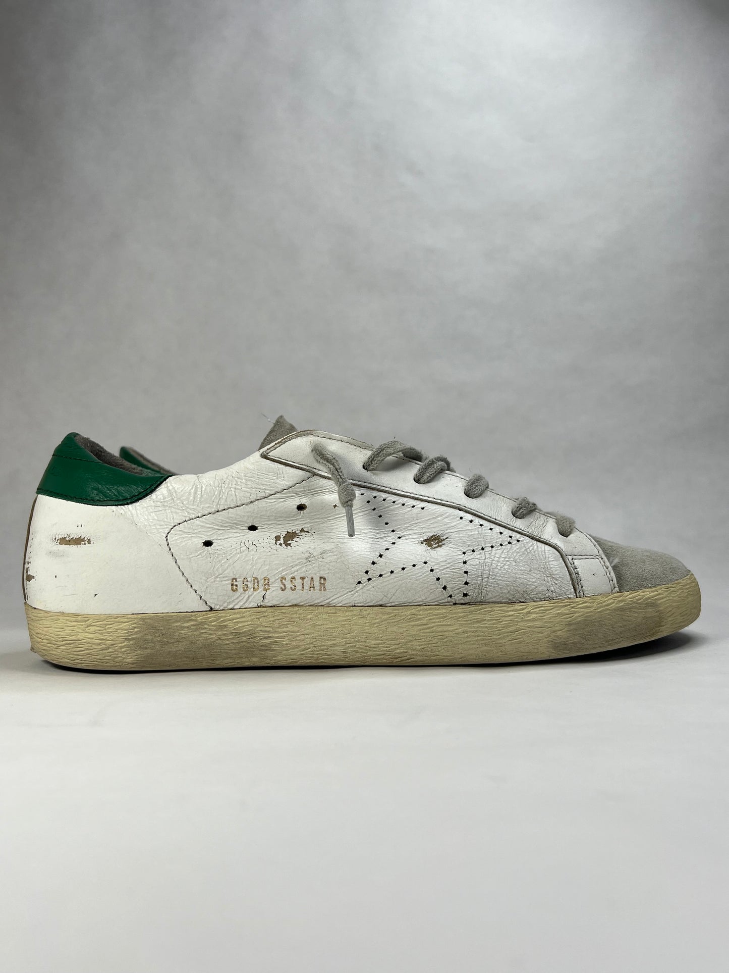 Golden Goose Superstar (White & Green)