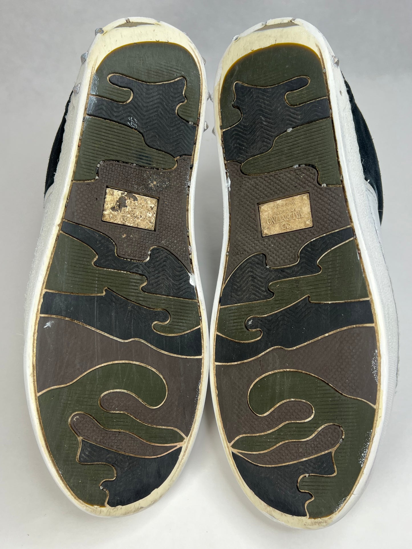 Valentino Fly Crew Suede Sneaker (Black)