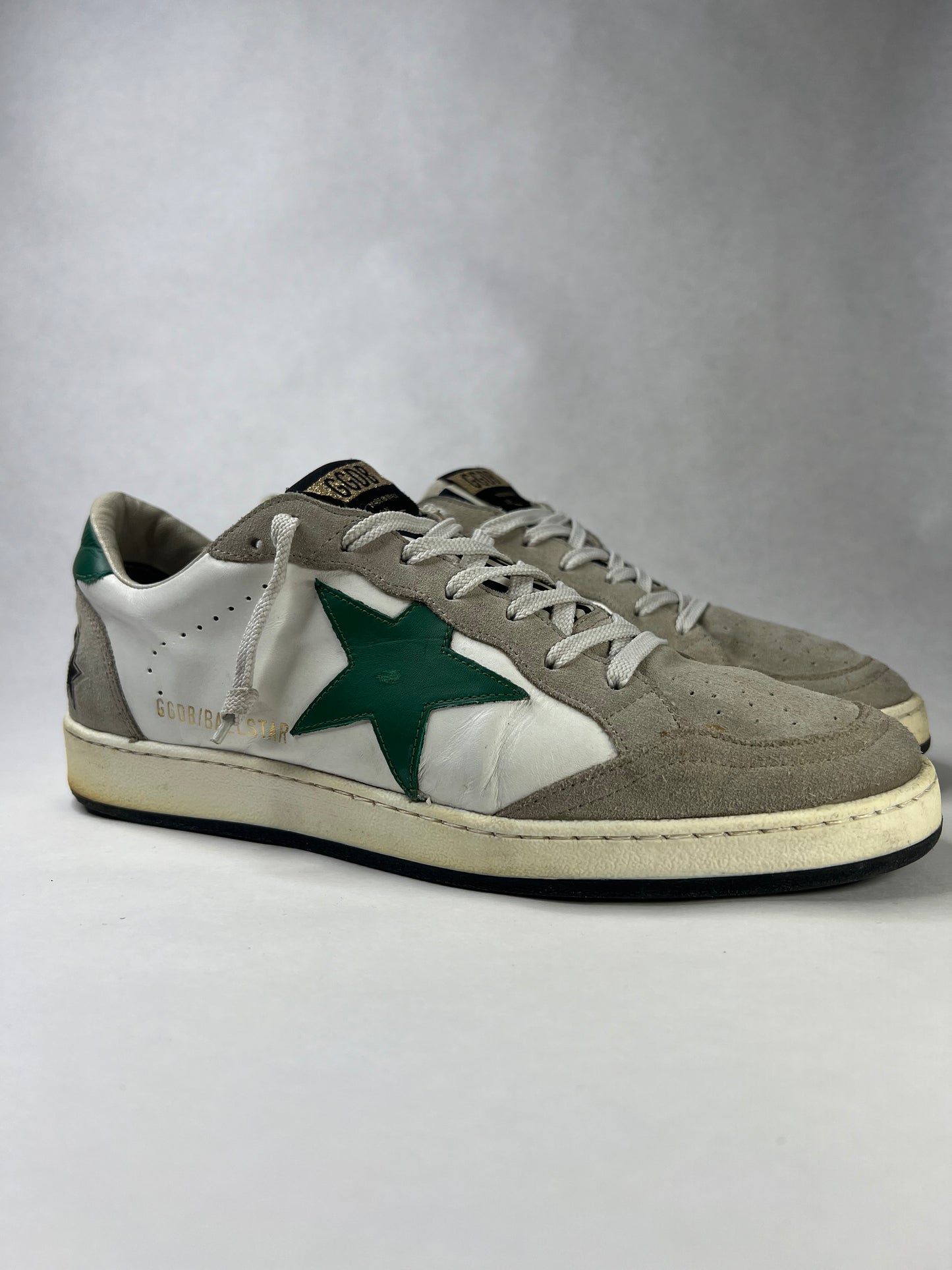 Golden Goose Ballstar (White & Green)