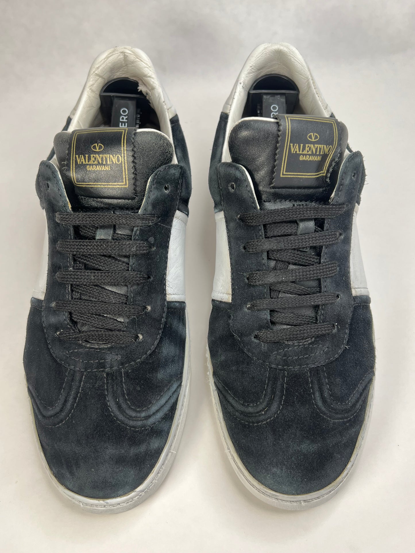 Valentino Fly Crew Suede Sneaker (Black)