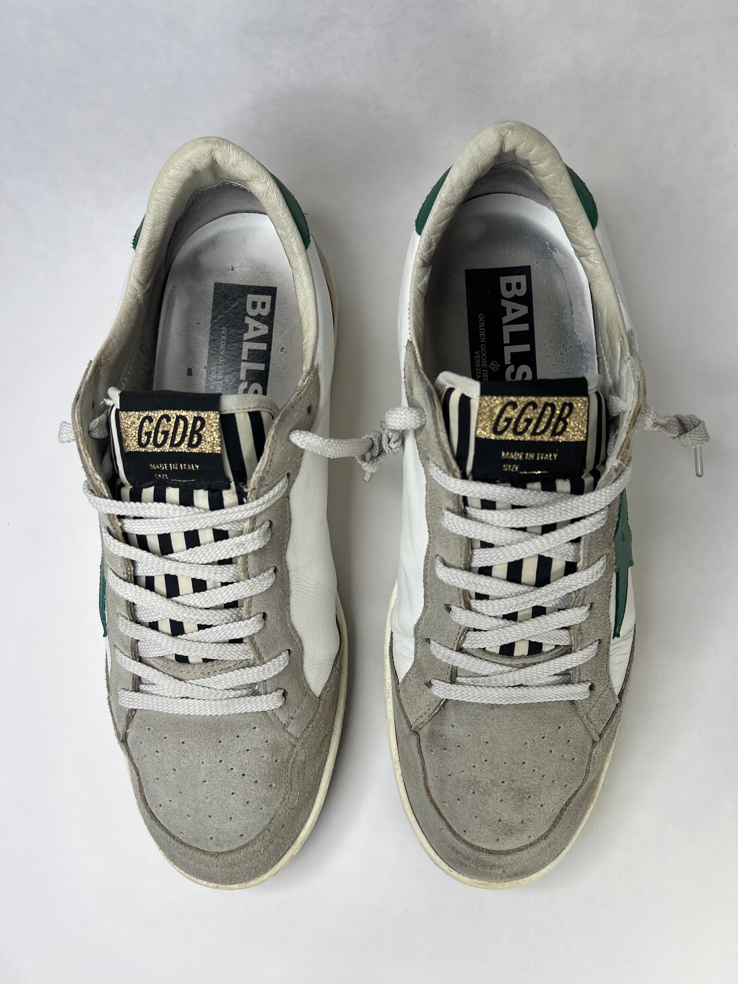 Golden Goose Ballstar (White & Green)