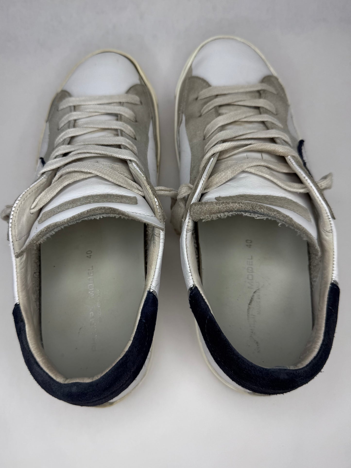 Philippe Model Prsx Low Suede (White Blue)