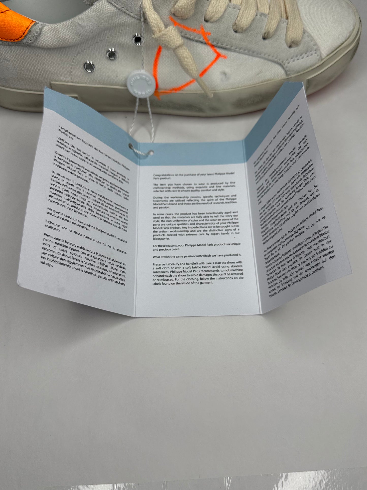 Philippe Model Prsx Low (White Orange)