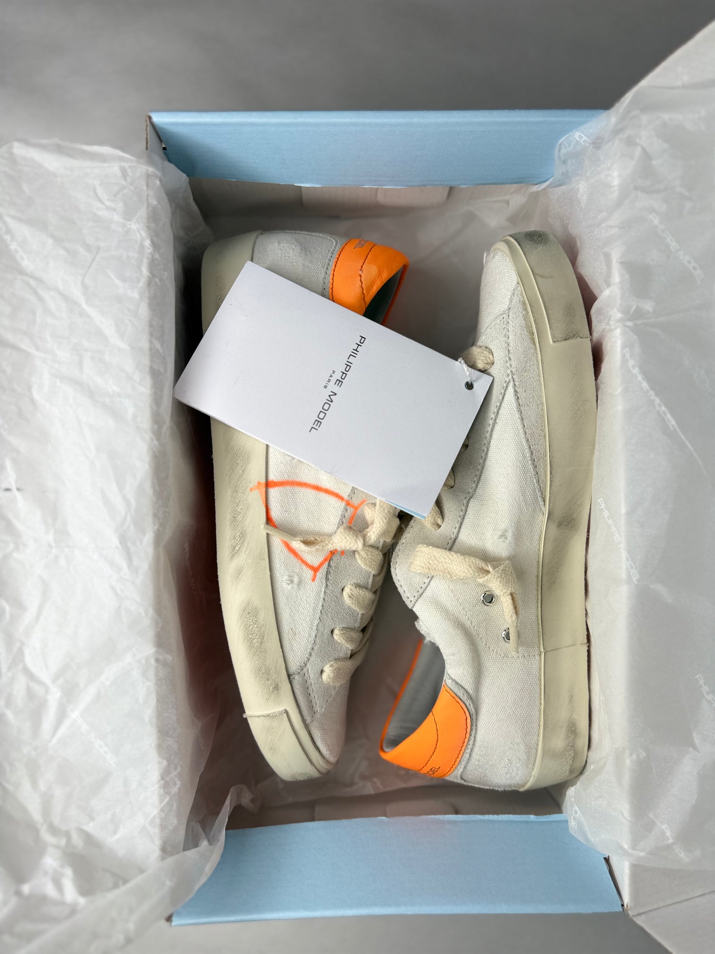 Philippe Model Prsx Low (White Orange)