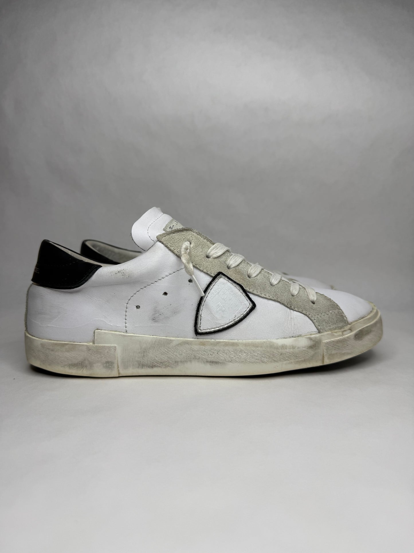 Philippe Model Prsx Low Suede (White Black)
