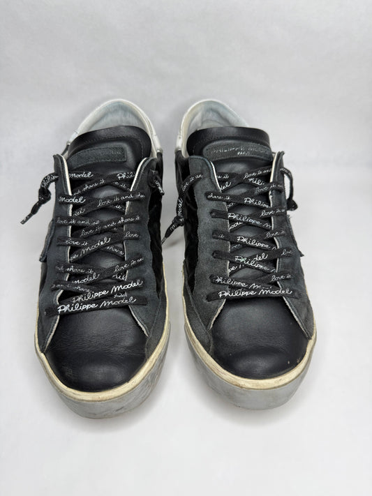Philippe Model Prsx Low Suede (Black Silver)