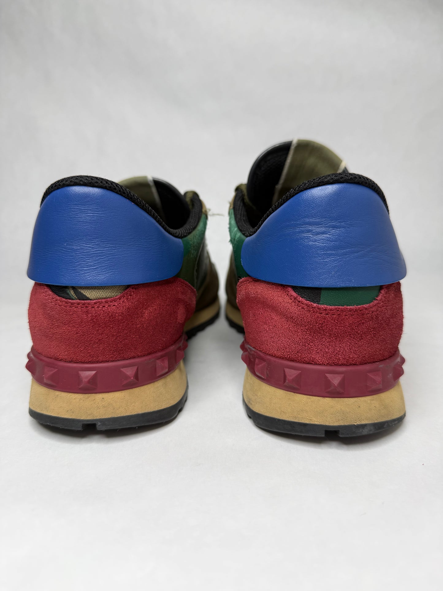 Valentino Camouflage Rockrunner Sneaker (Geen & Red)