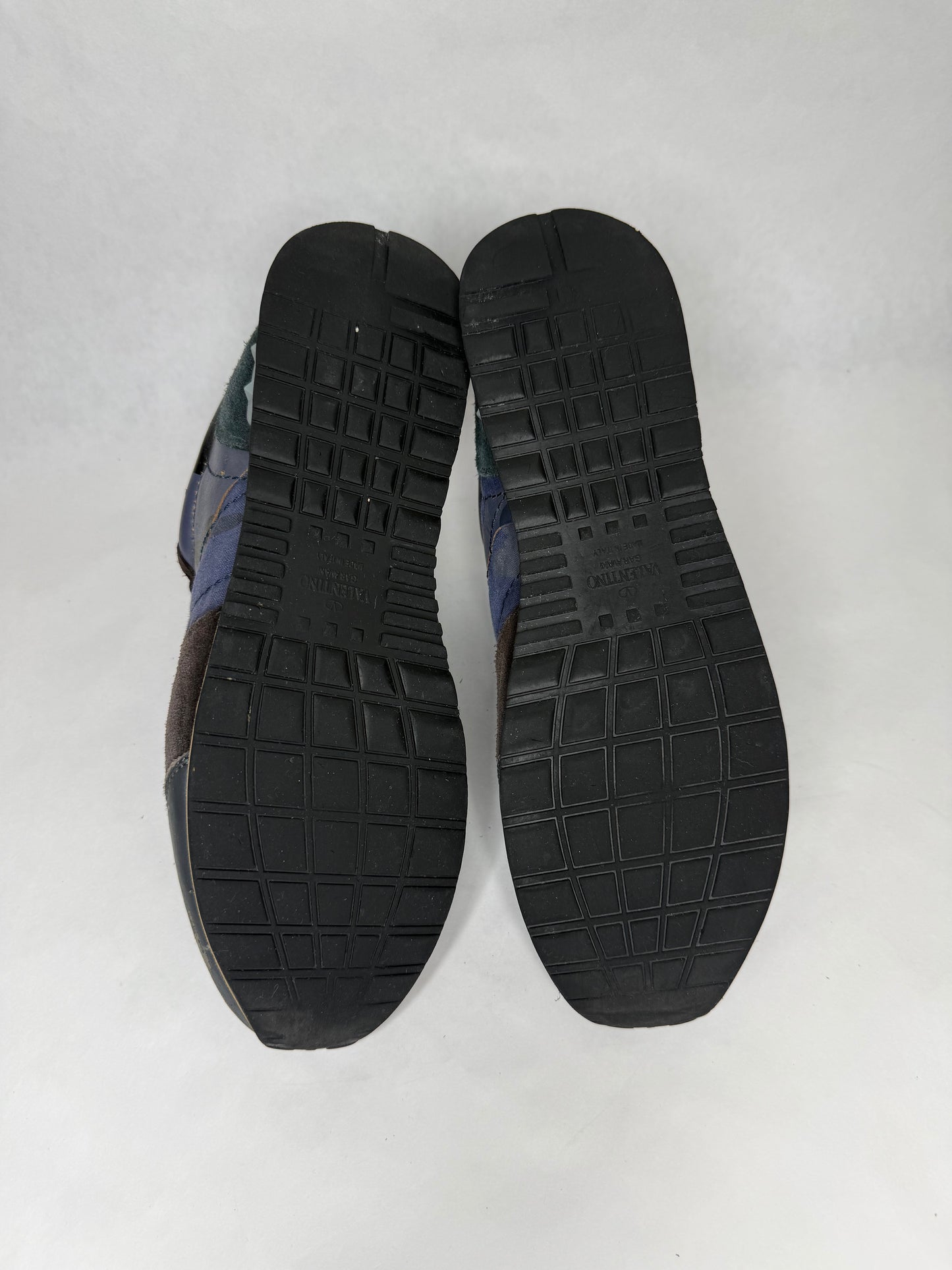 Valentino Camouflage Rockrunner Sneaker (Blue)