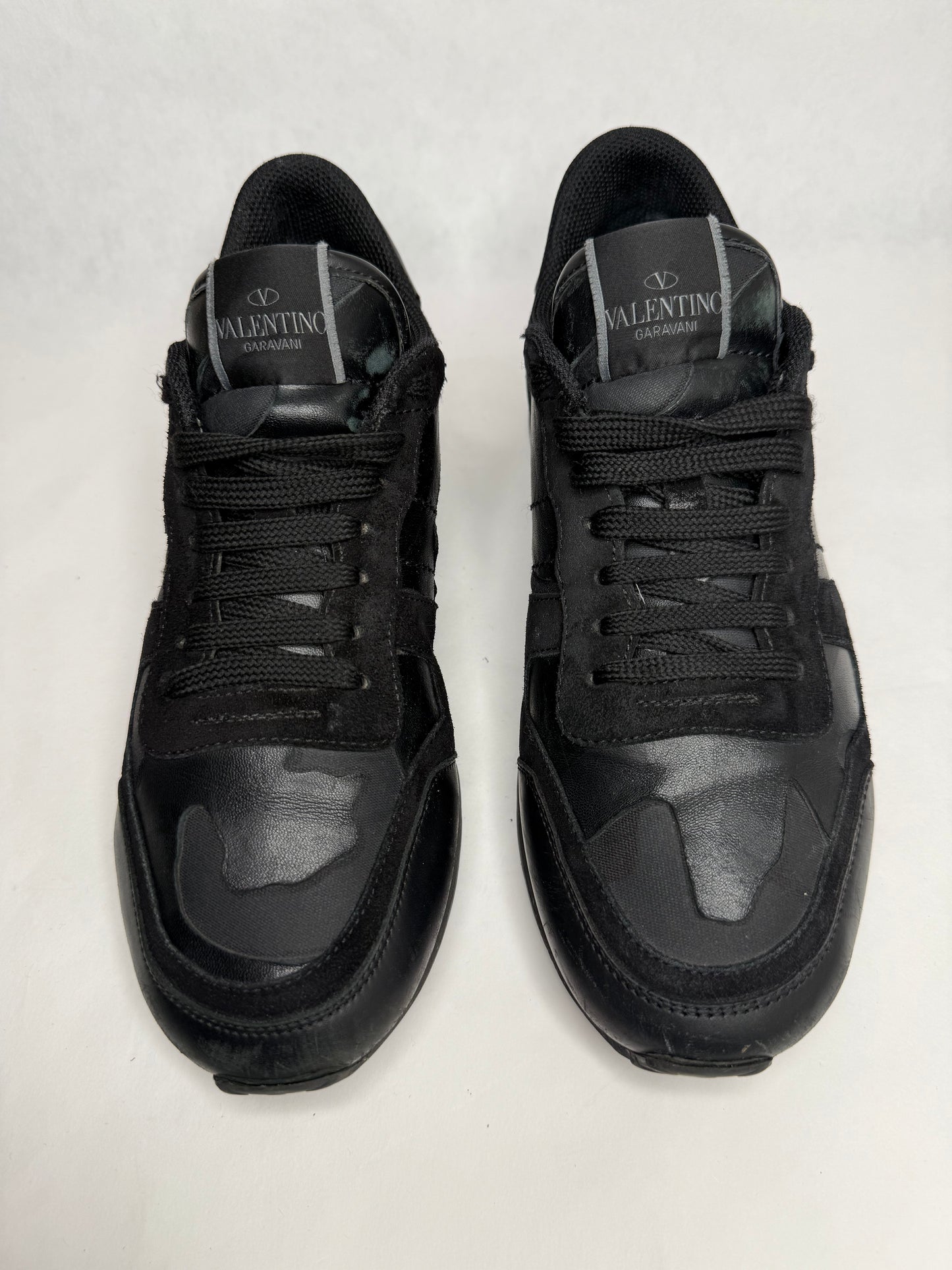 Valentino Camoflage Rockrunner Sneaker (Black)
