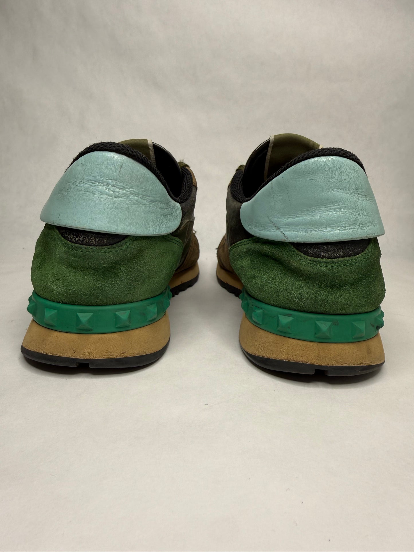 Valentino Camouflage Rockrunner Sneaker (Green & Black)