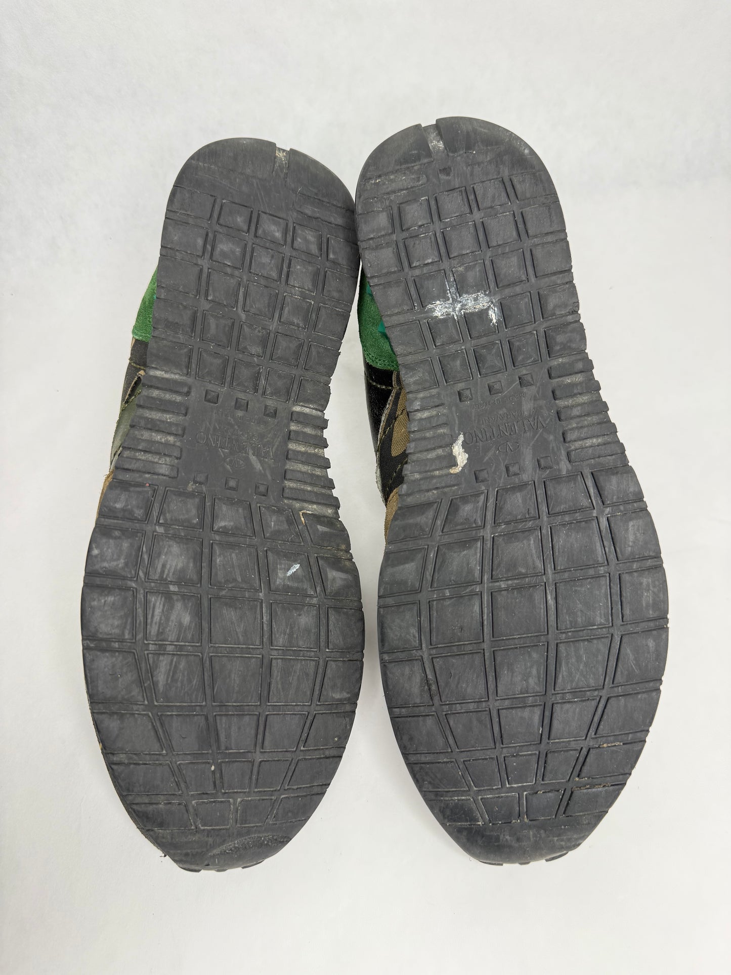 Valentino Camouflage Rockrunner Sneaker (Green & Black)