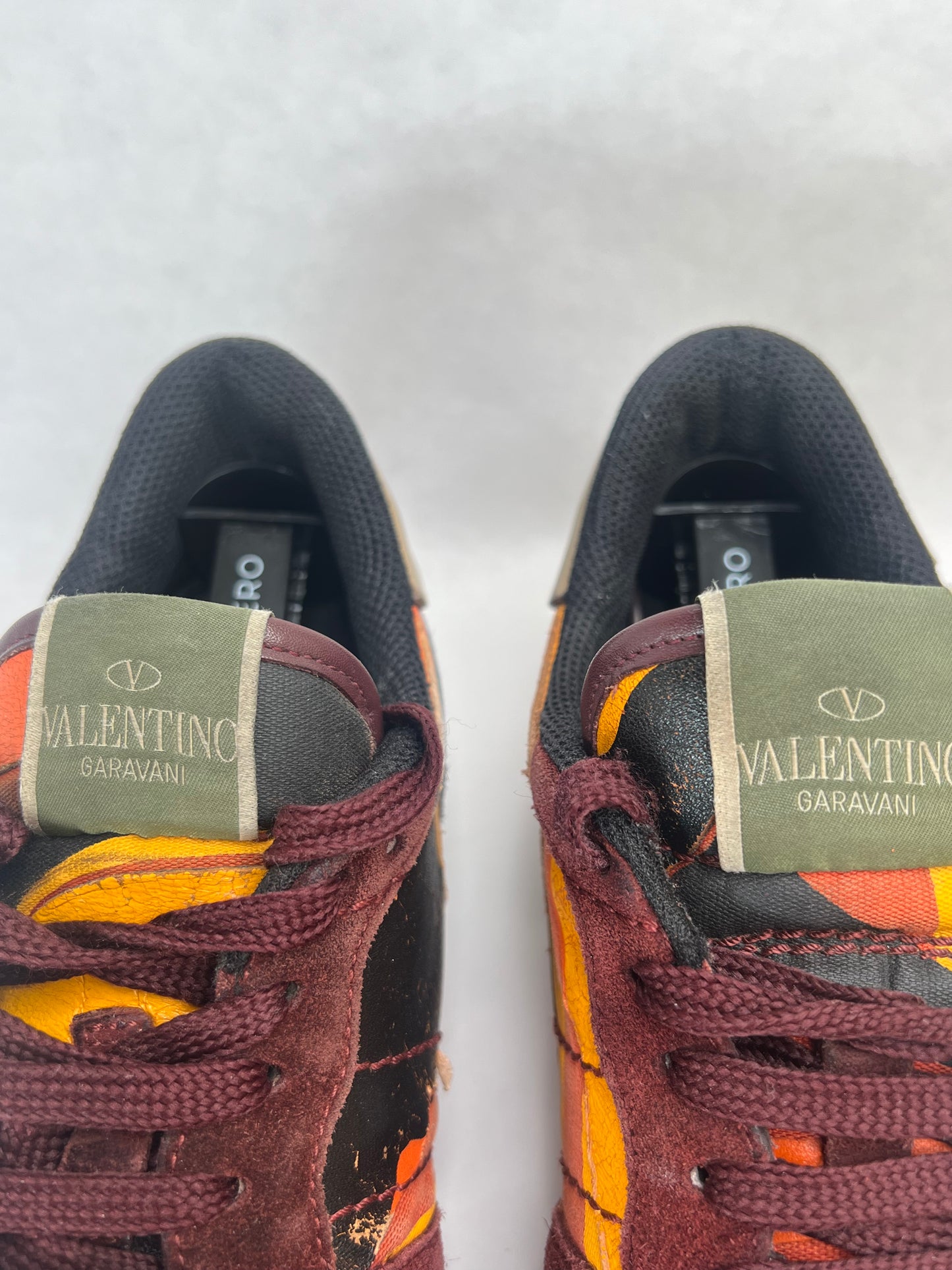 Valentino RockRunner Camo Sneaker (Red & Orange)