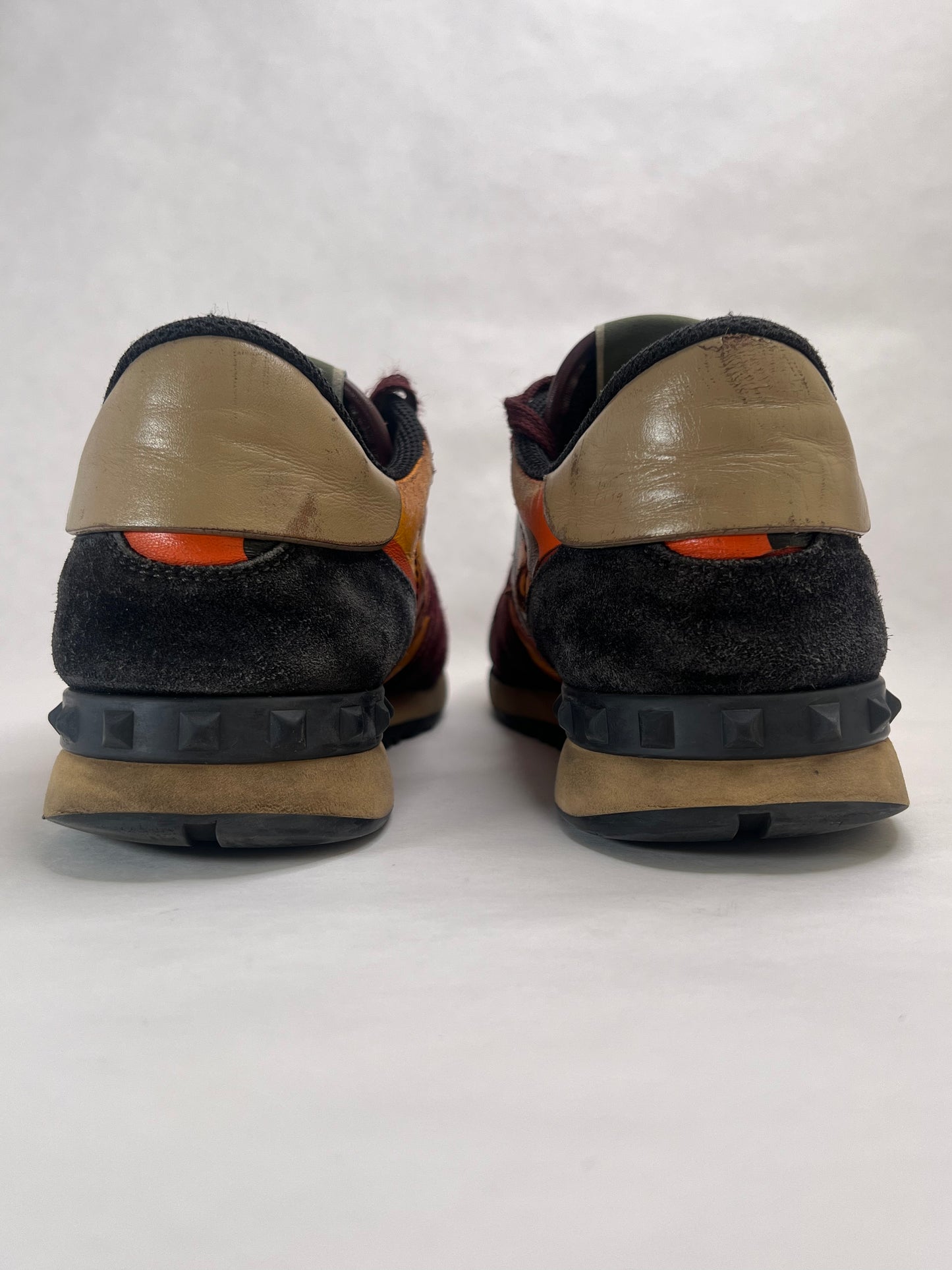 Valentino RockRunner Camo Sneaker (Red & Orange)