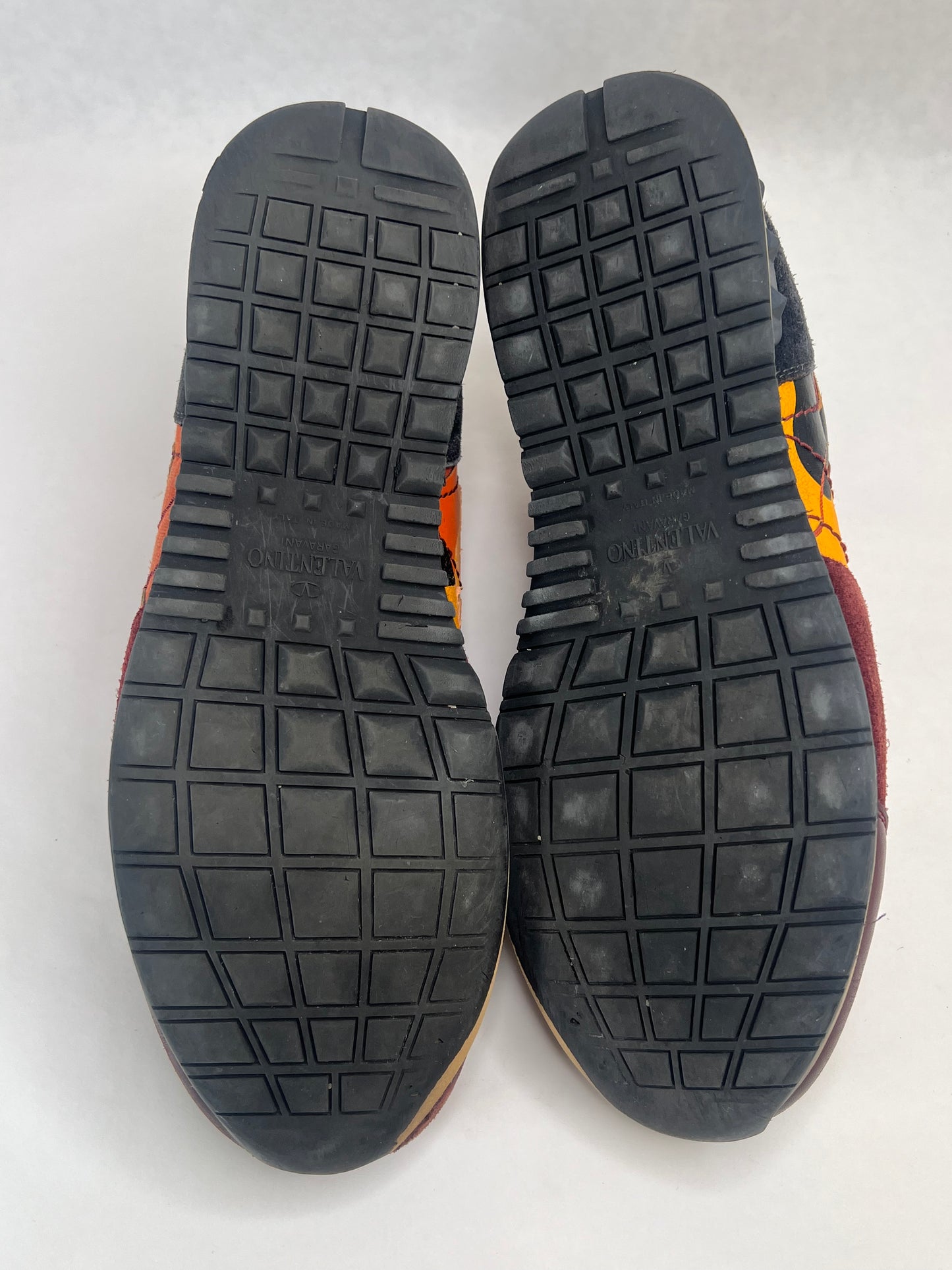 Valentino RockRunner Camo Sneaker (Red & Orange)