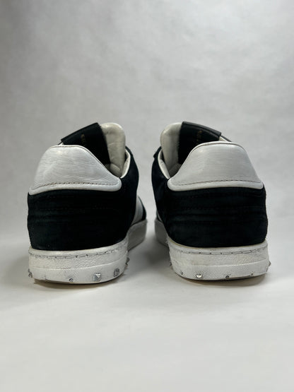 Valentino Fly Crew Suede Sneaker (Black)