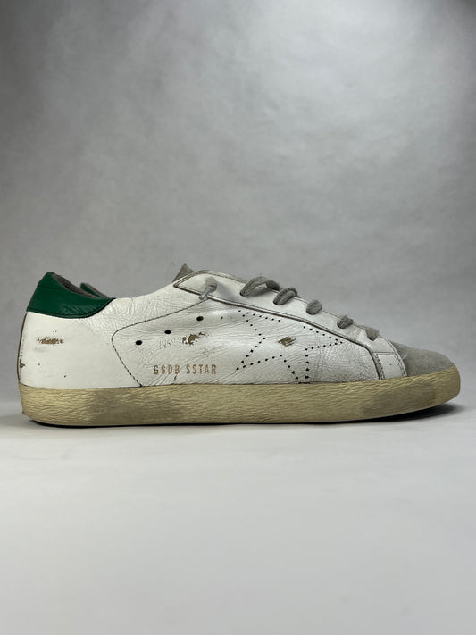 Golden Goose Superstar (White & Green)
