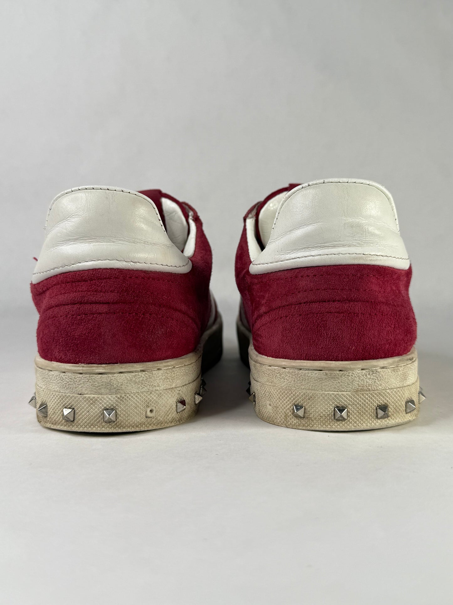 Valentino Fly Crew Suede Sneaker (Red)
