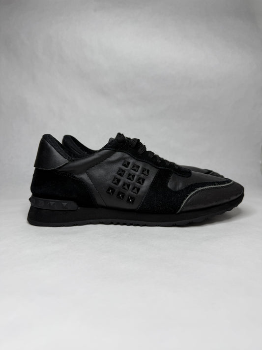 Valentino Rockrunner Sneaker (Black)