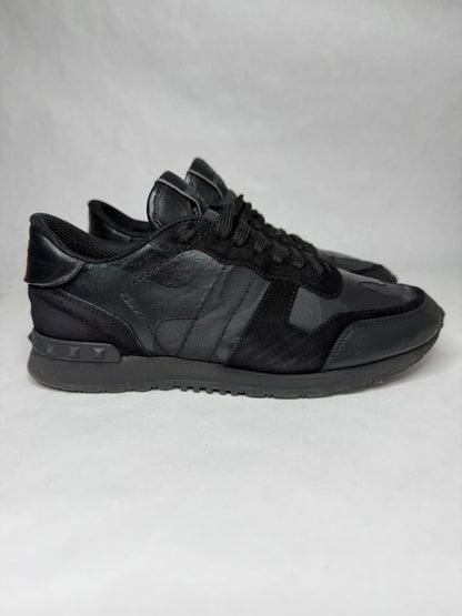 Valentino Camoflage Rockrunner Sneaker (Black)