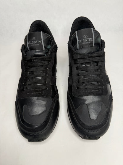 Valentino Camoflage Rockrunner Sneaker (Black)