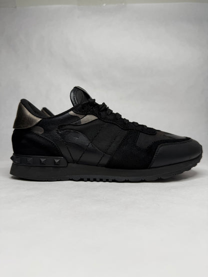 Valentino Camoflage Rockrunner Sneaker (Black)