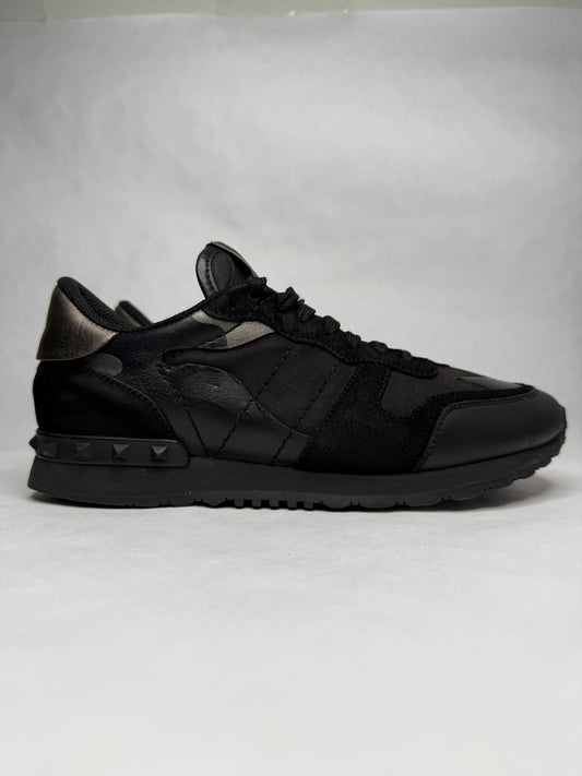 Valentino Camoflage Rockrunner Sneaker (Black)