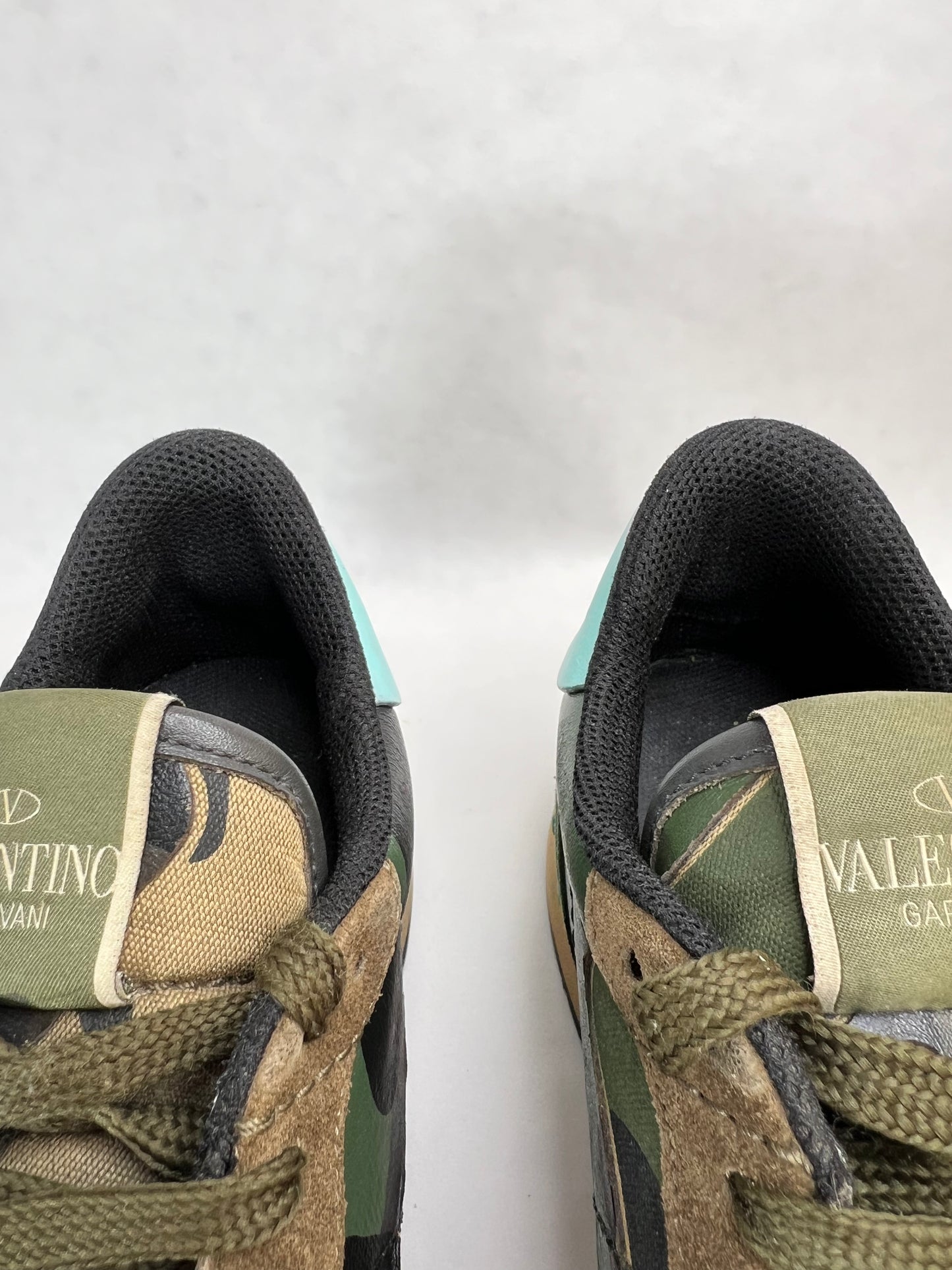 Valentino Camouflage Rockrunner Sneaker (Green & Black)