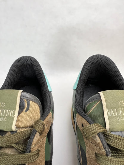 Valentino Camouflage Rockrunner Sneaker (Green & Black)