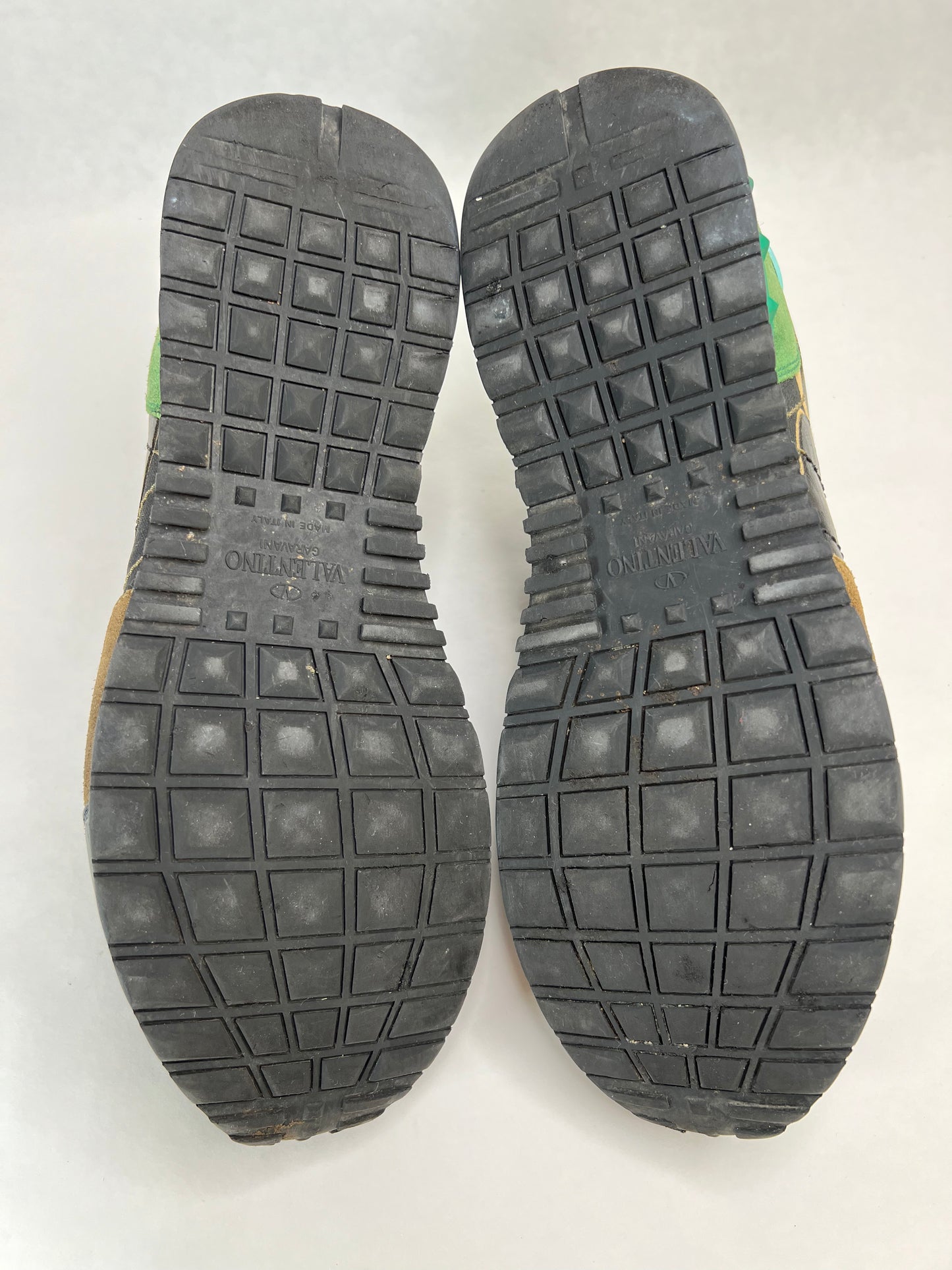 Valentino Camouflage Rockrunner Sneaker (Green & Black)