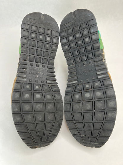 Valentino Camouflage Rockrunner Sneaker (Green & Black)