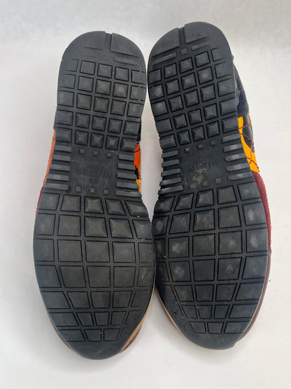 Valentino RockRunner Camo Sneaker (Red & Orange)